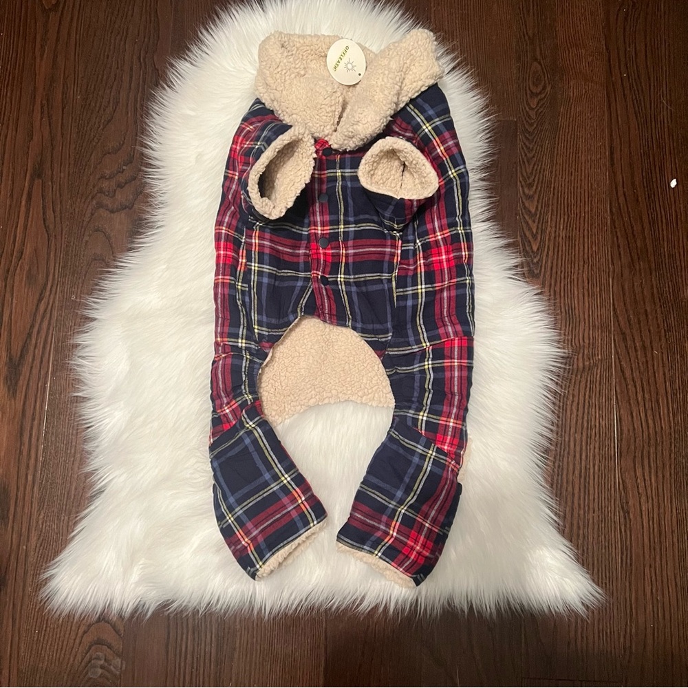 Nwt Aerie offleash plaid dog pajamas sz small